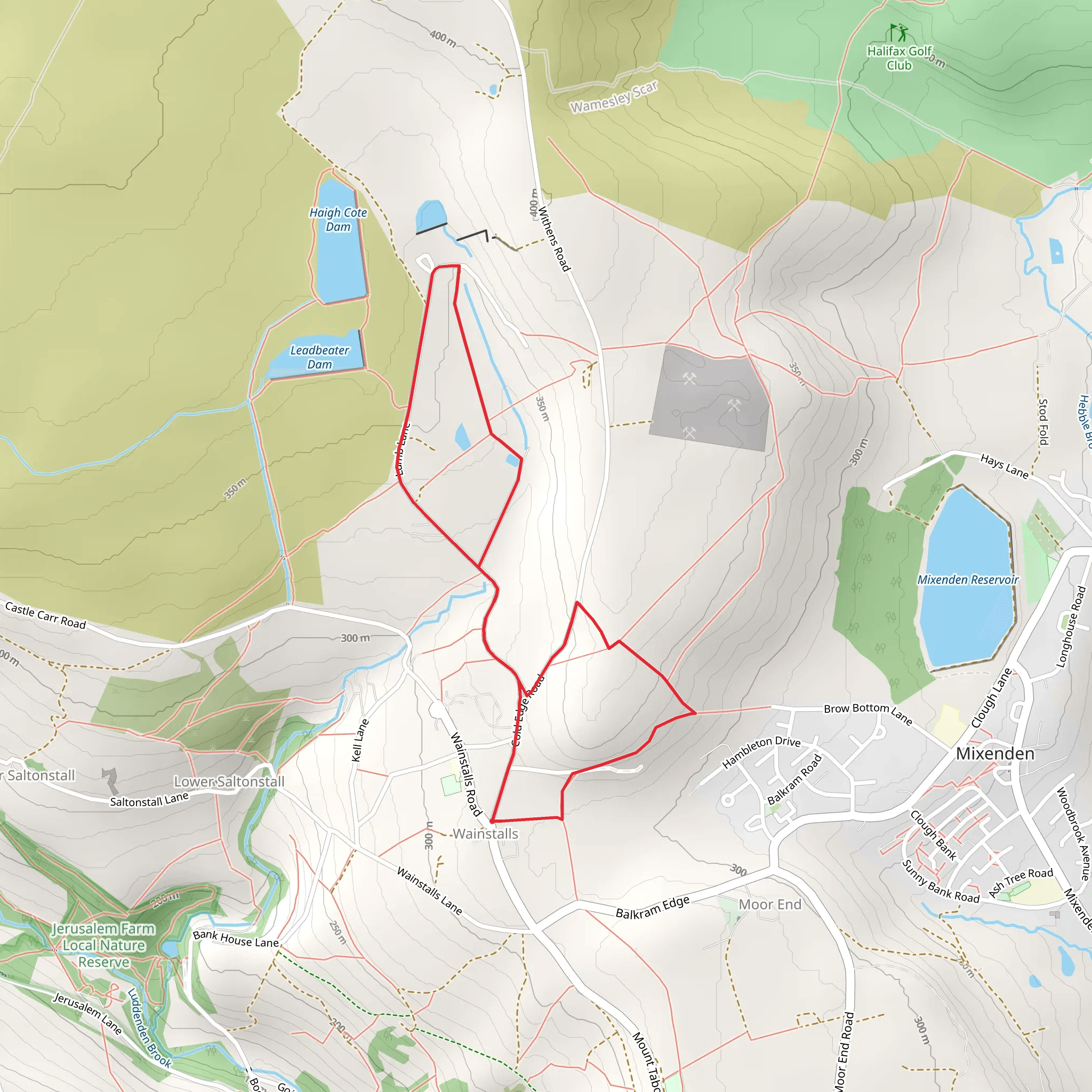 Moor Bottom mobile static map