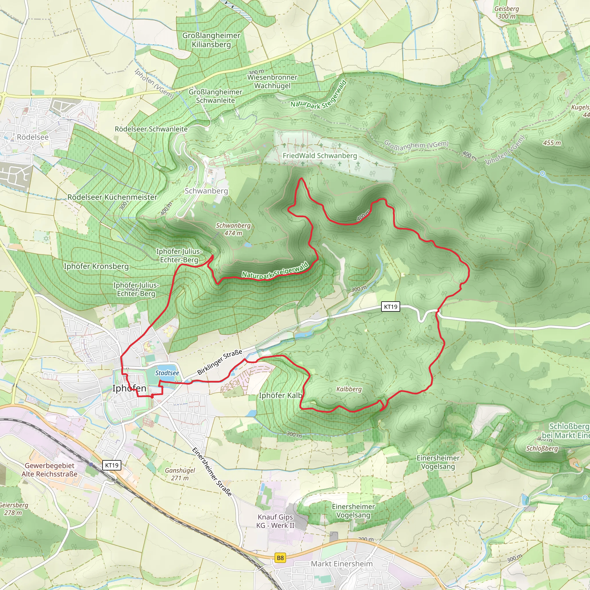 Iphofer Loop mobile static map