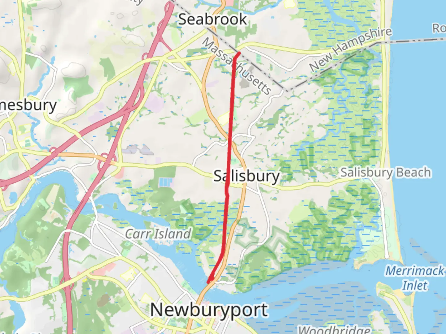 An image depicting the trail Old Eastern Marsh Trail and its surrounding area.