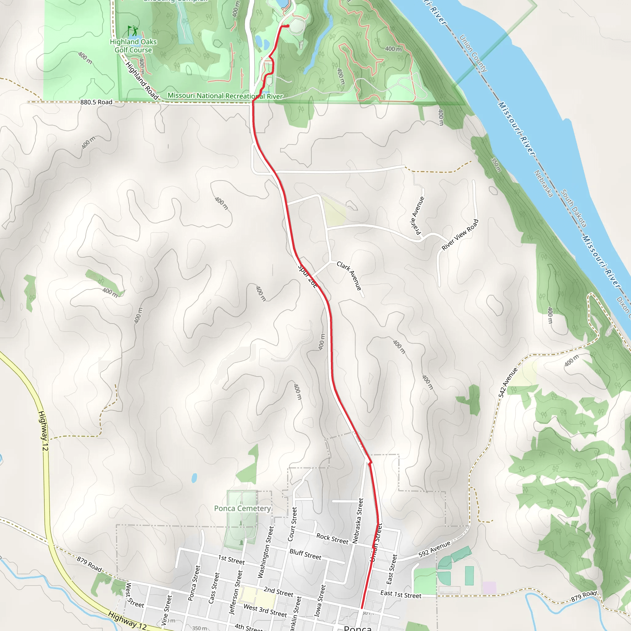 Ponca State Park Walk mobile static map