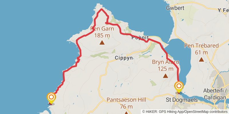 Pembrokeshire Coast Path stage 1 Map