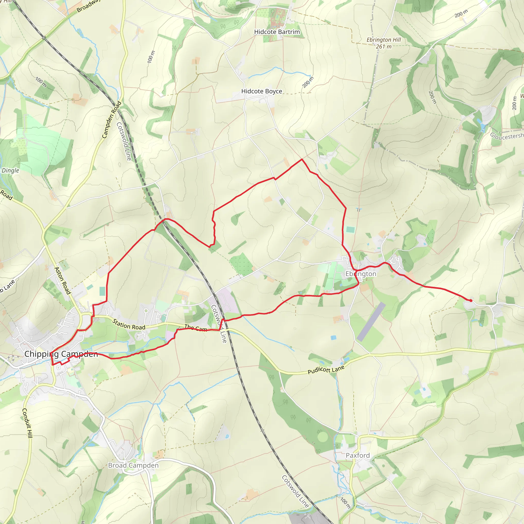 Ebrington Country Park Loop mobile static map