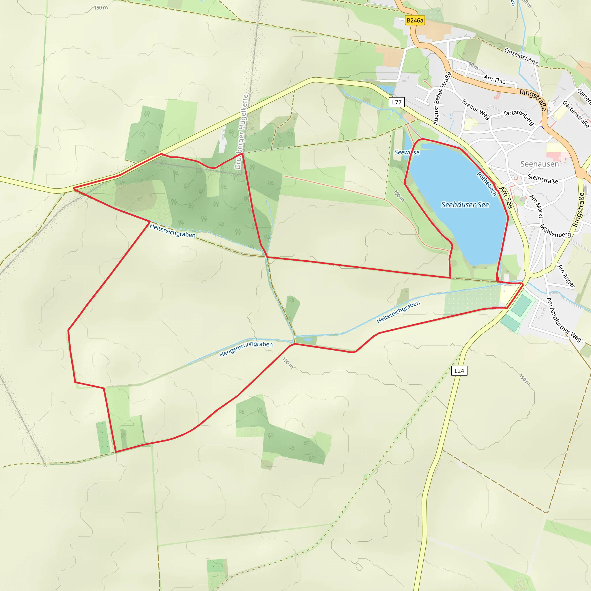 Seehäuser See Loop mobile static map