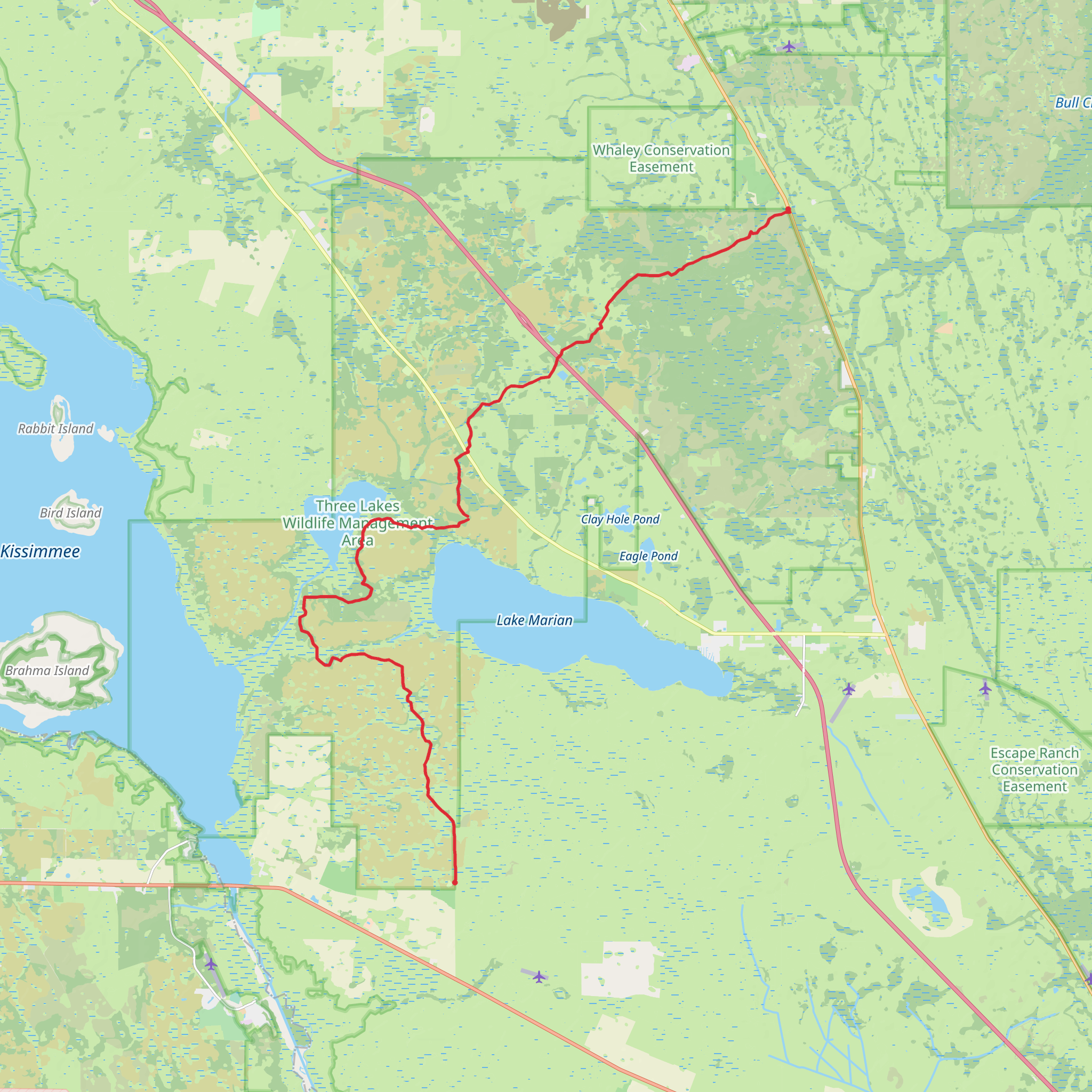 Linear Florida Trail - Prairie Lakes mobile static map