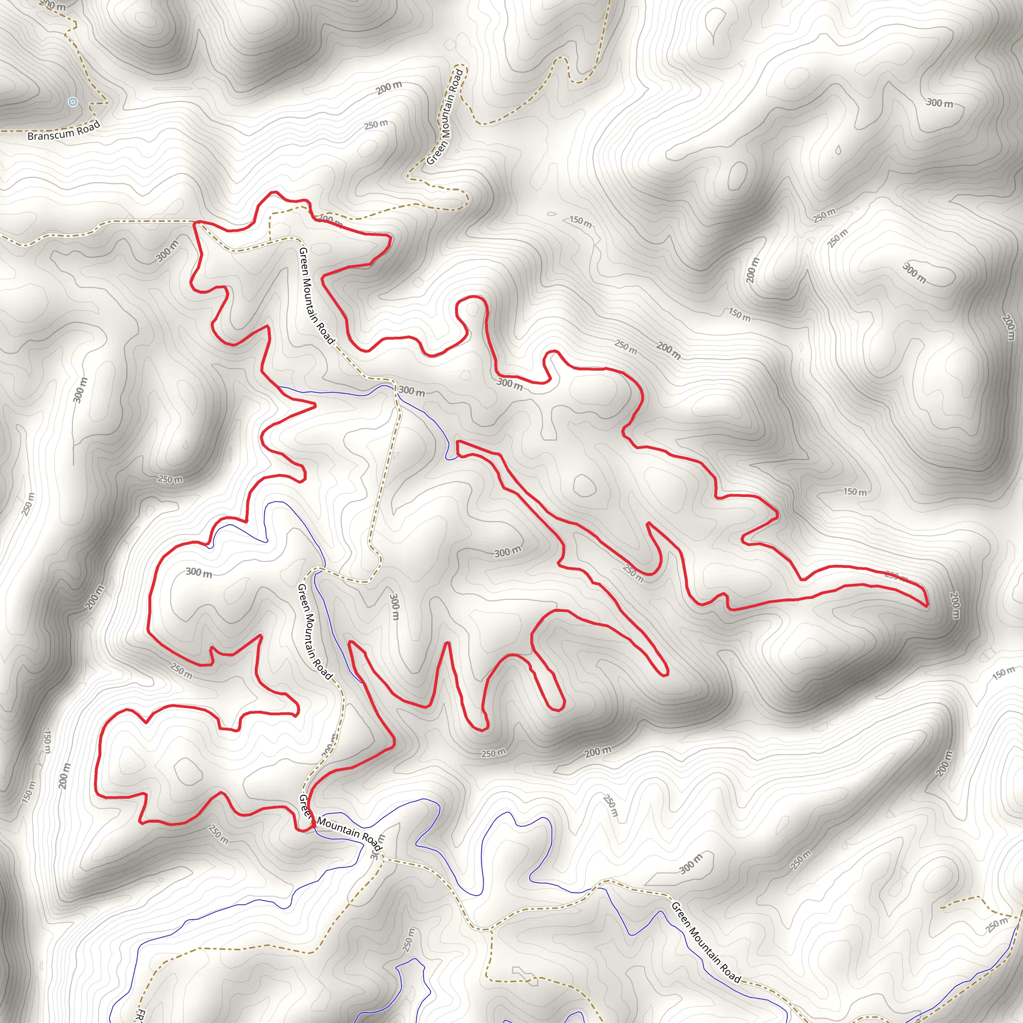 Loop around Green Mountain Road mobile static map