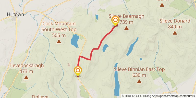 Slieve Muck and Slieve Meelbeg Walk stage 2 Map