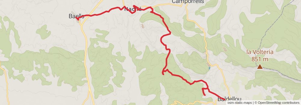GR 23 - La Litera Trail stage 2 Map