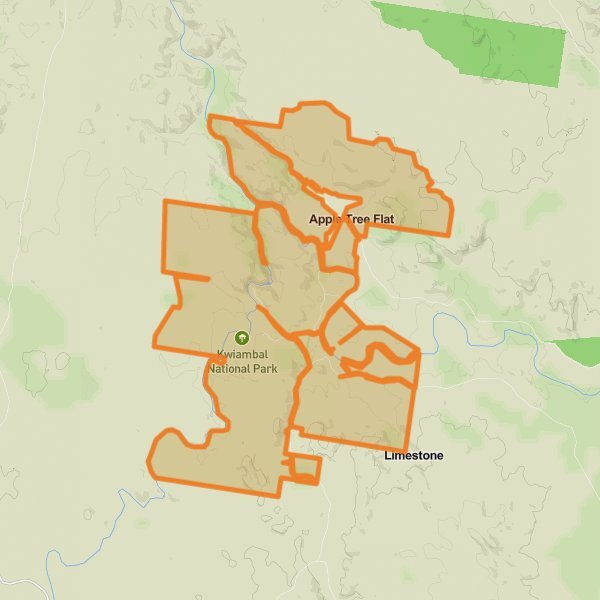 Kwiambal National Park mobile static map