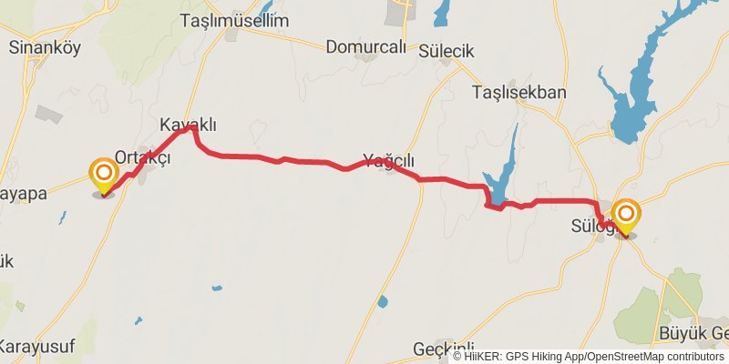 Sultans Trail stage 115 Map