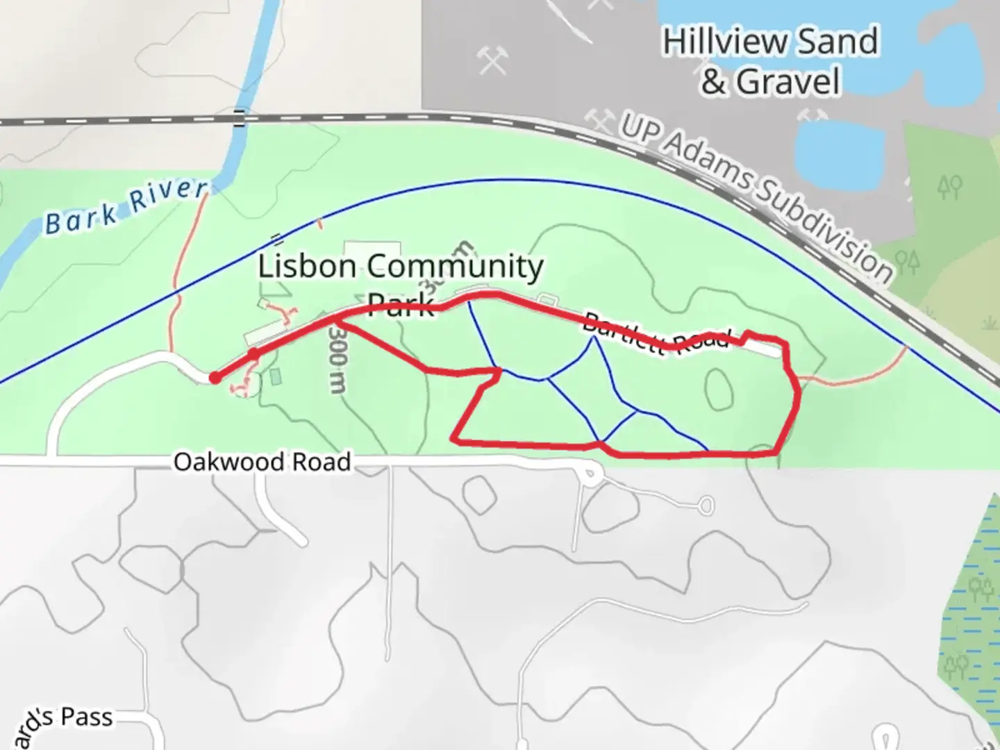 An image depicting the trail Bartlett Road Loop and its surrounding area.