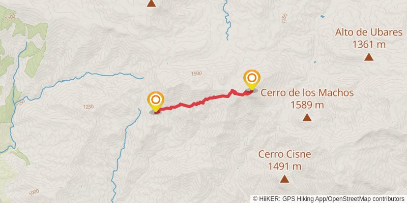 Andalucian Coast to Coast Walk spur 1 Map