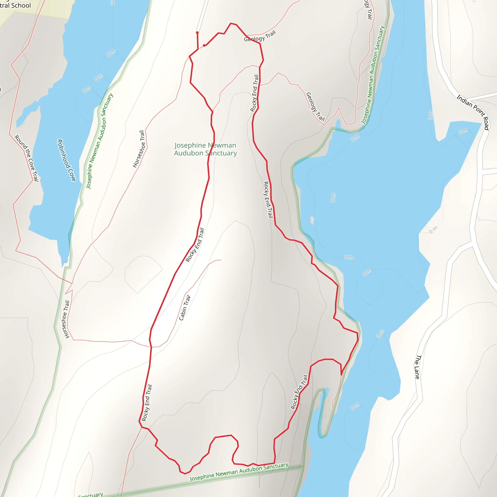 Josephine Newman Audubon Sanctuary Loop mobile static map