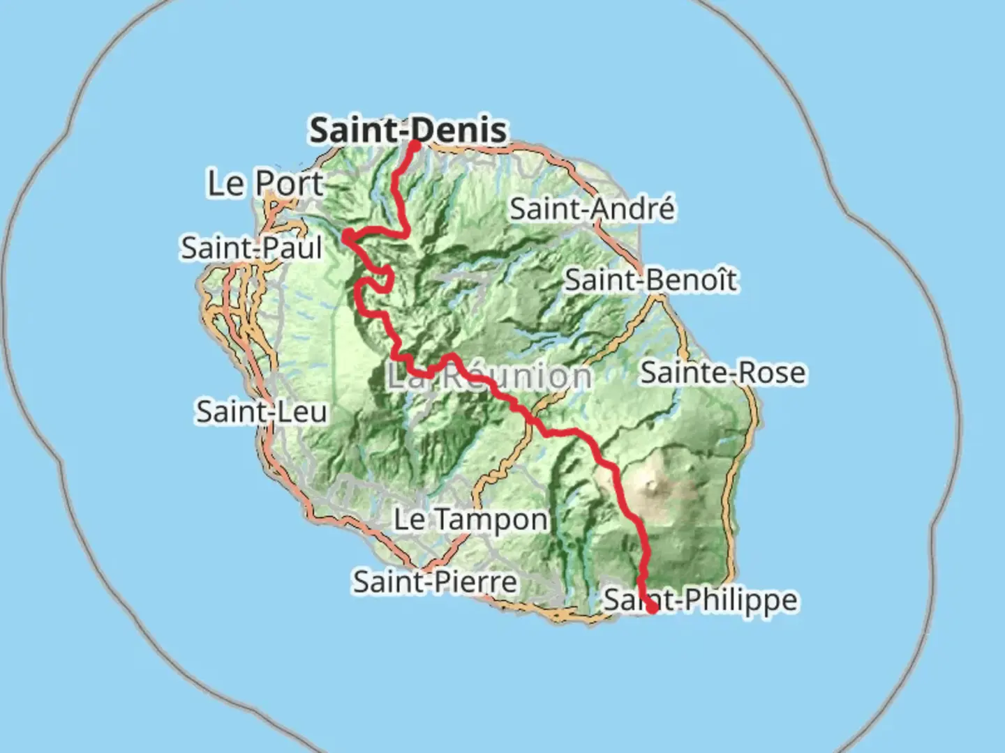 An image depicting the trail GR R2 and its surrounding area.