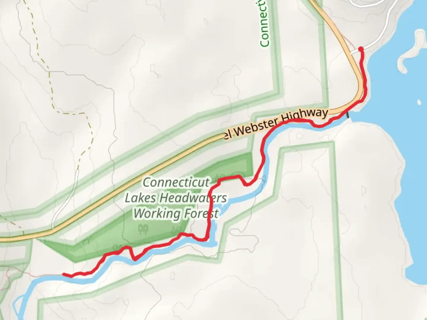 An image depicting the trail Falls In The River Trail - Idlewilde and its surrounding area.