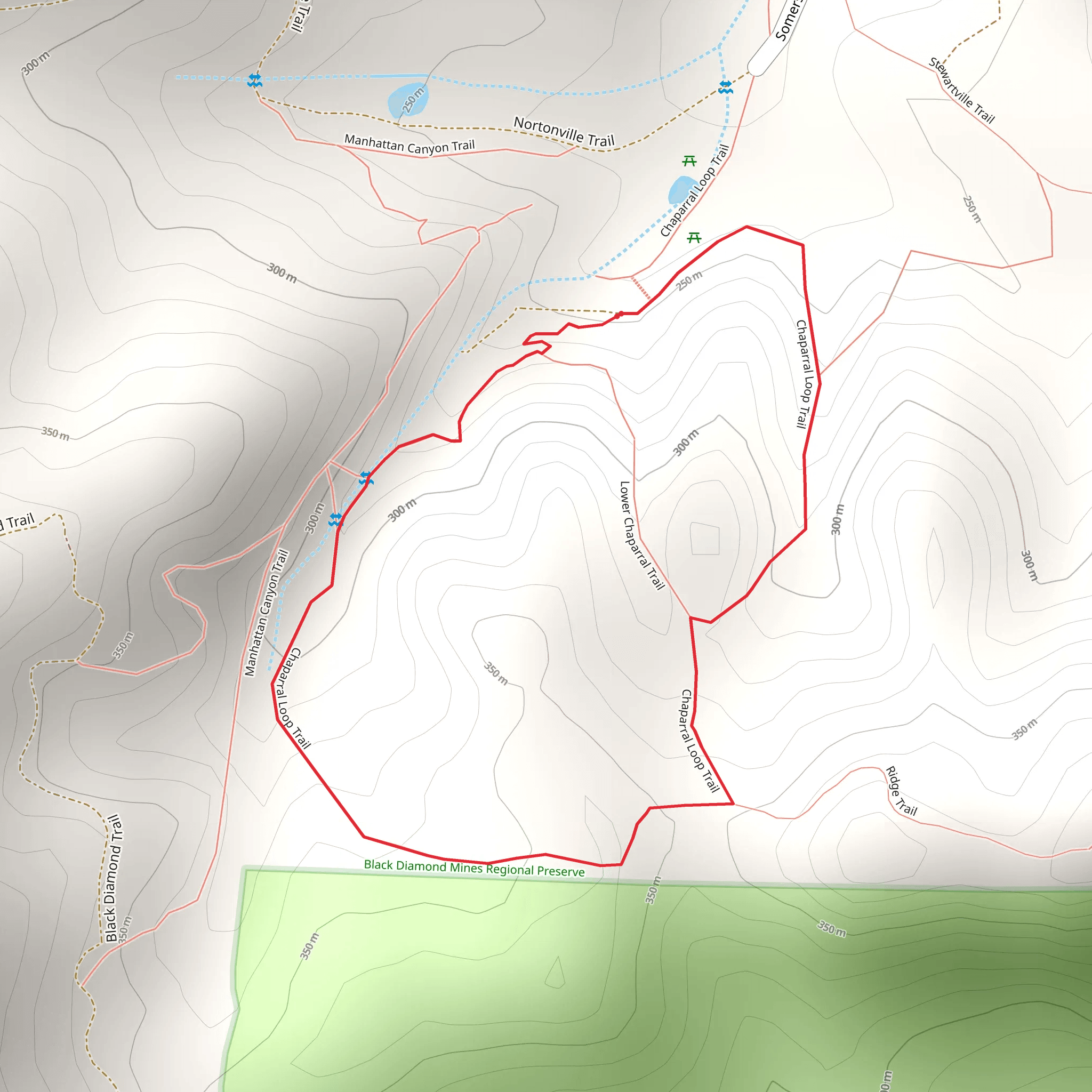 Chaparral Loop Trail mobile static map