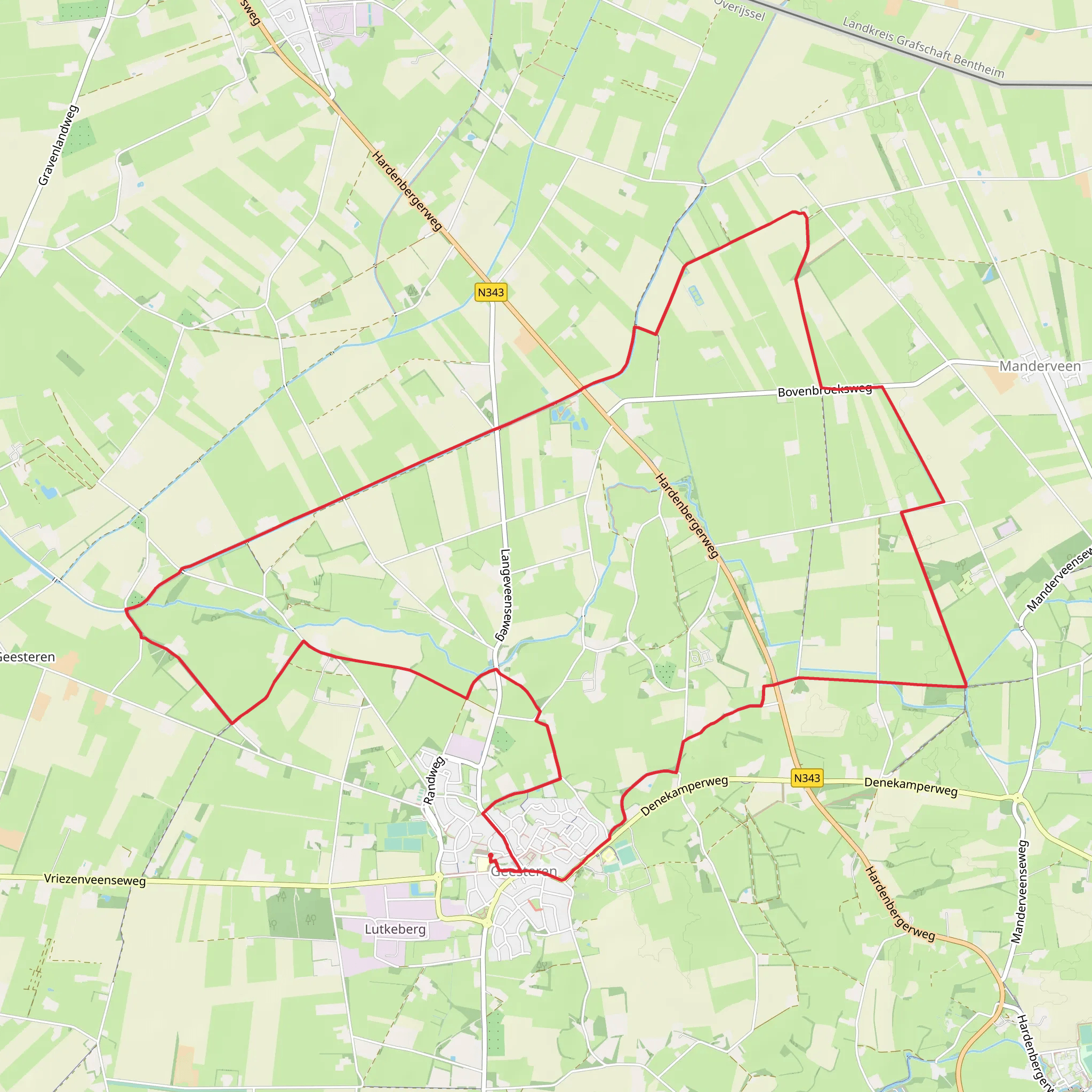 Broekbeek Weg and Volmers Weg mobile static map