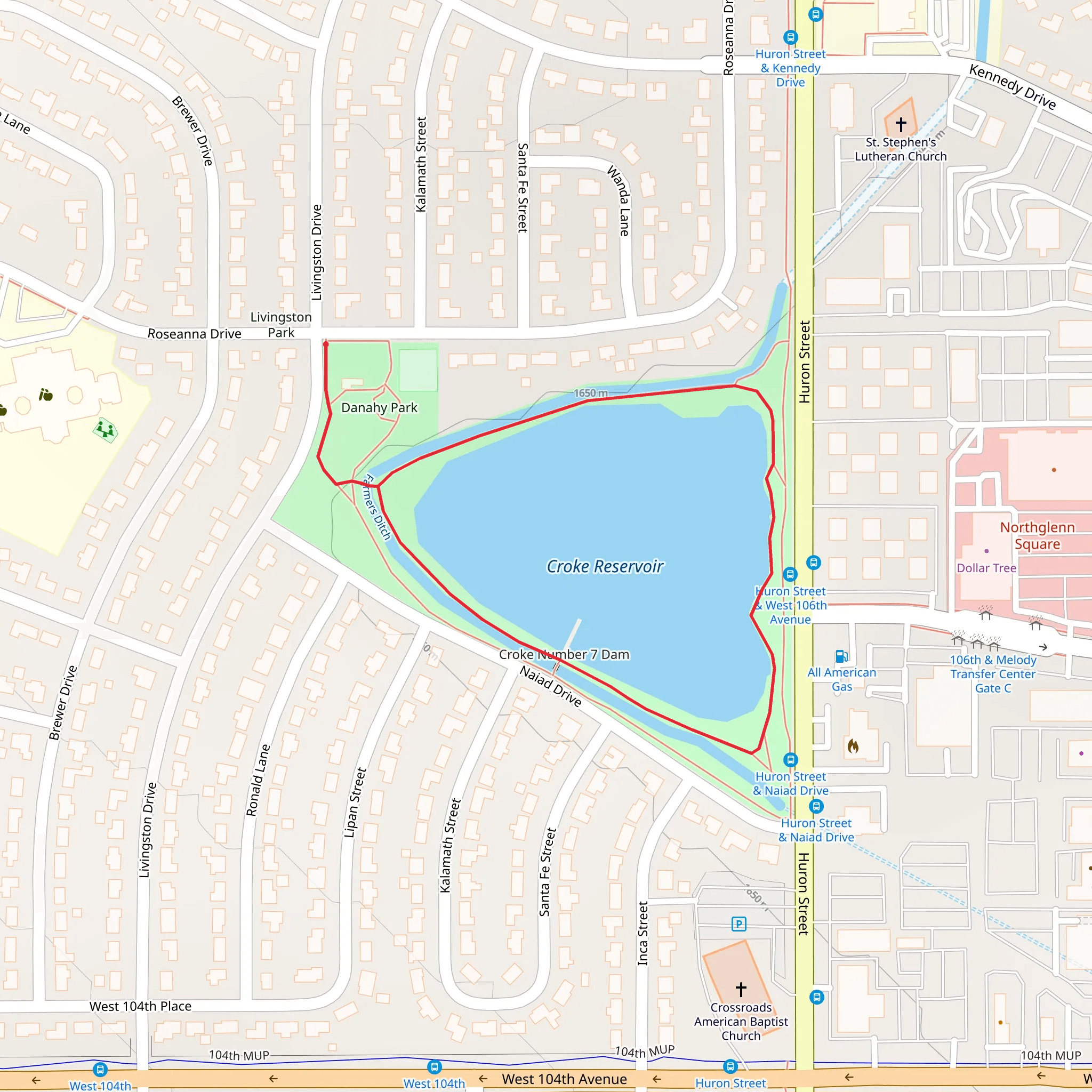Croke Reservoir Loop mobile static map