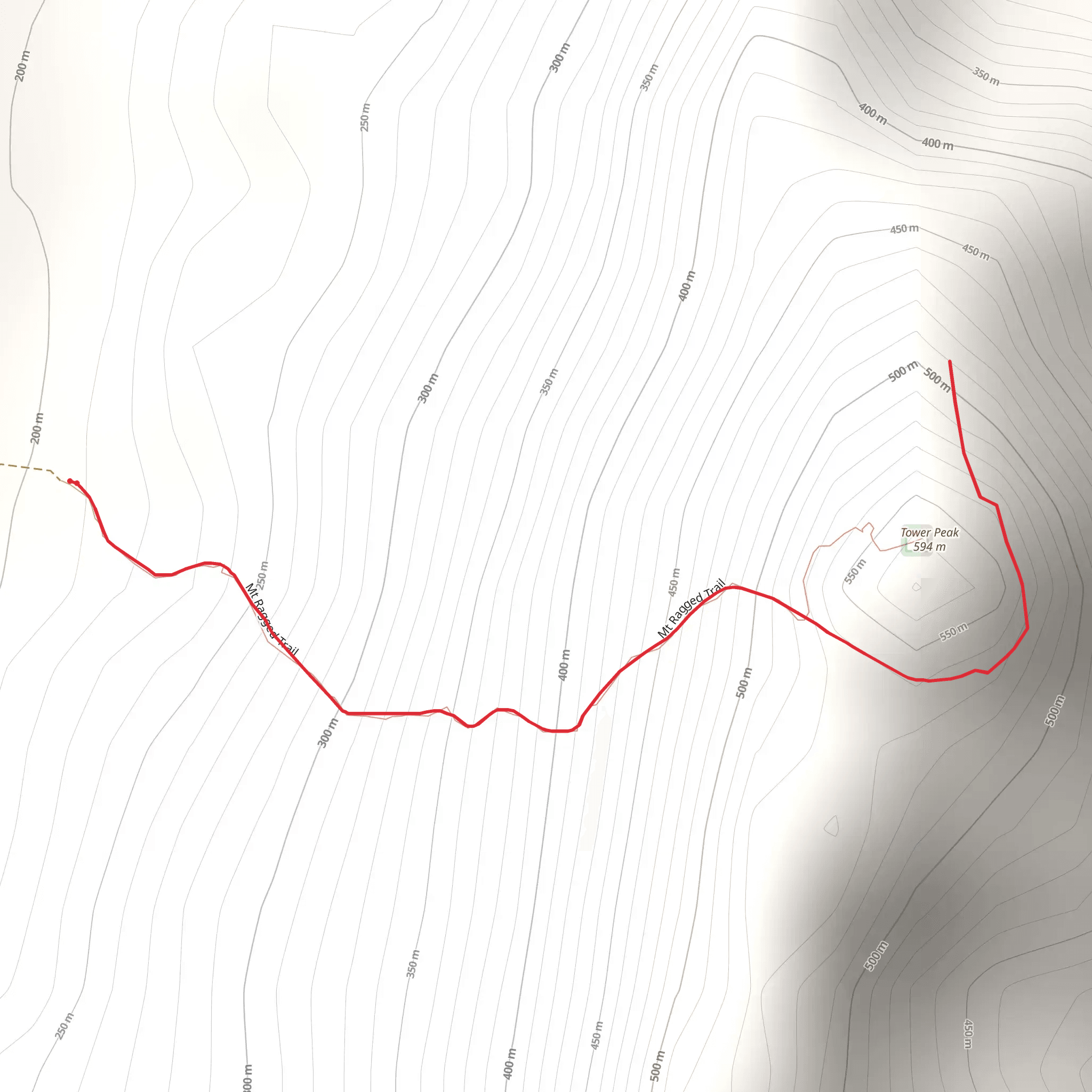 Mt Ragged Walk mobile static map