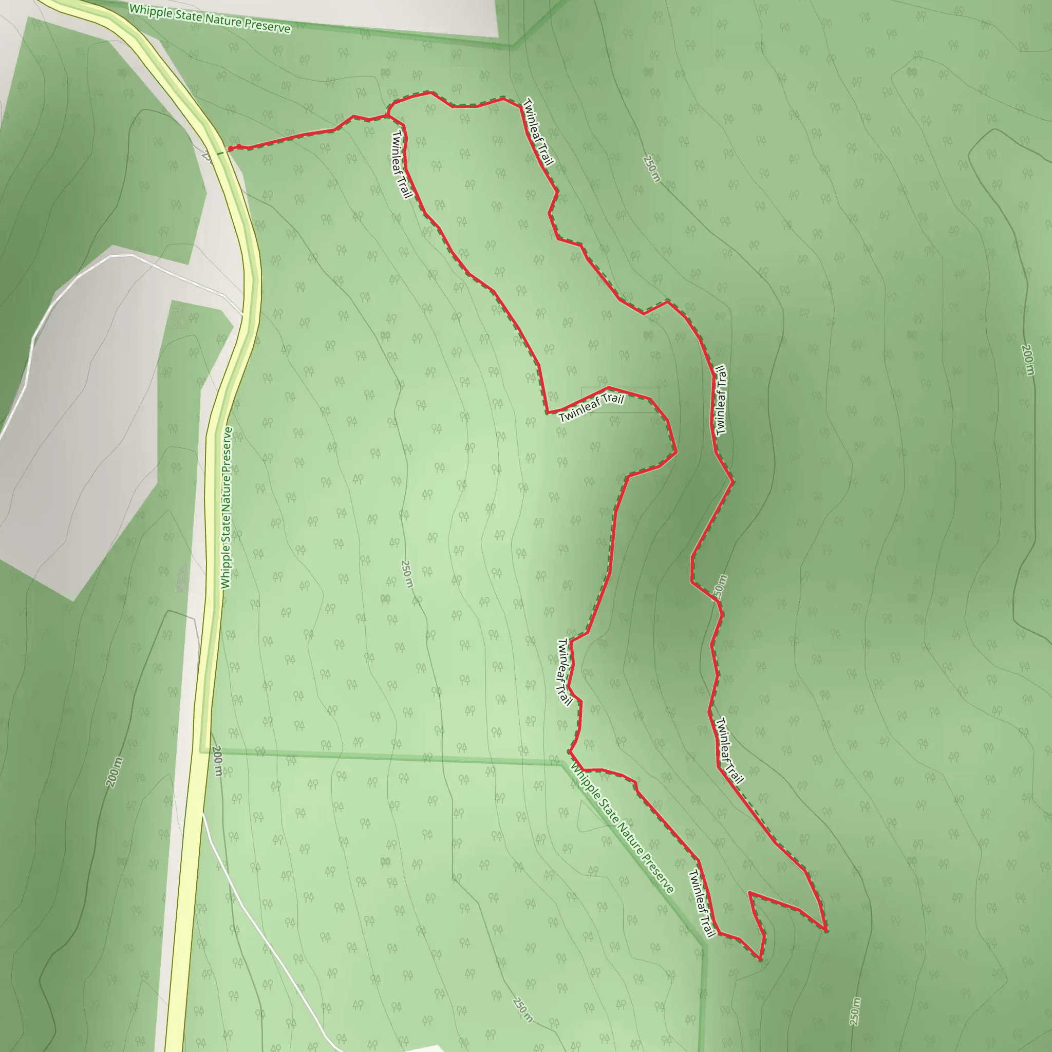 Twinleaf Loop Trail mobile static map