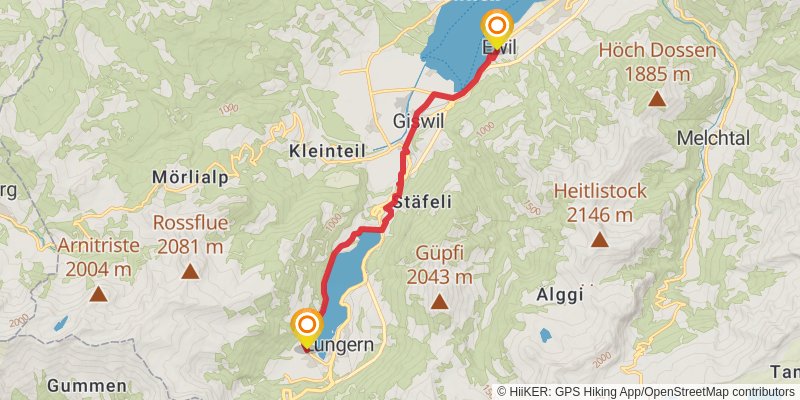 Camino Rheineck - Geneva stage 11 Map