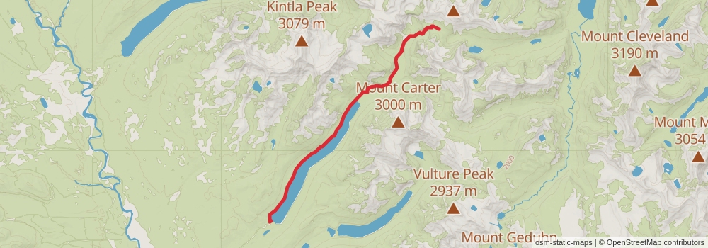 American Perimeter Trail - Rocky Mountains Primary stage 154 Map