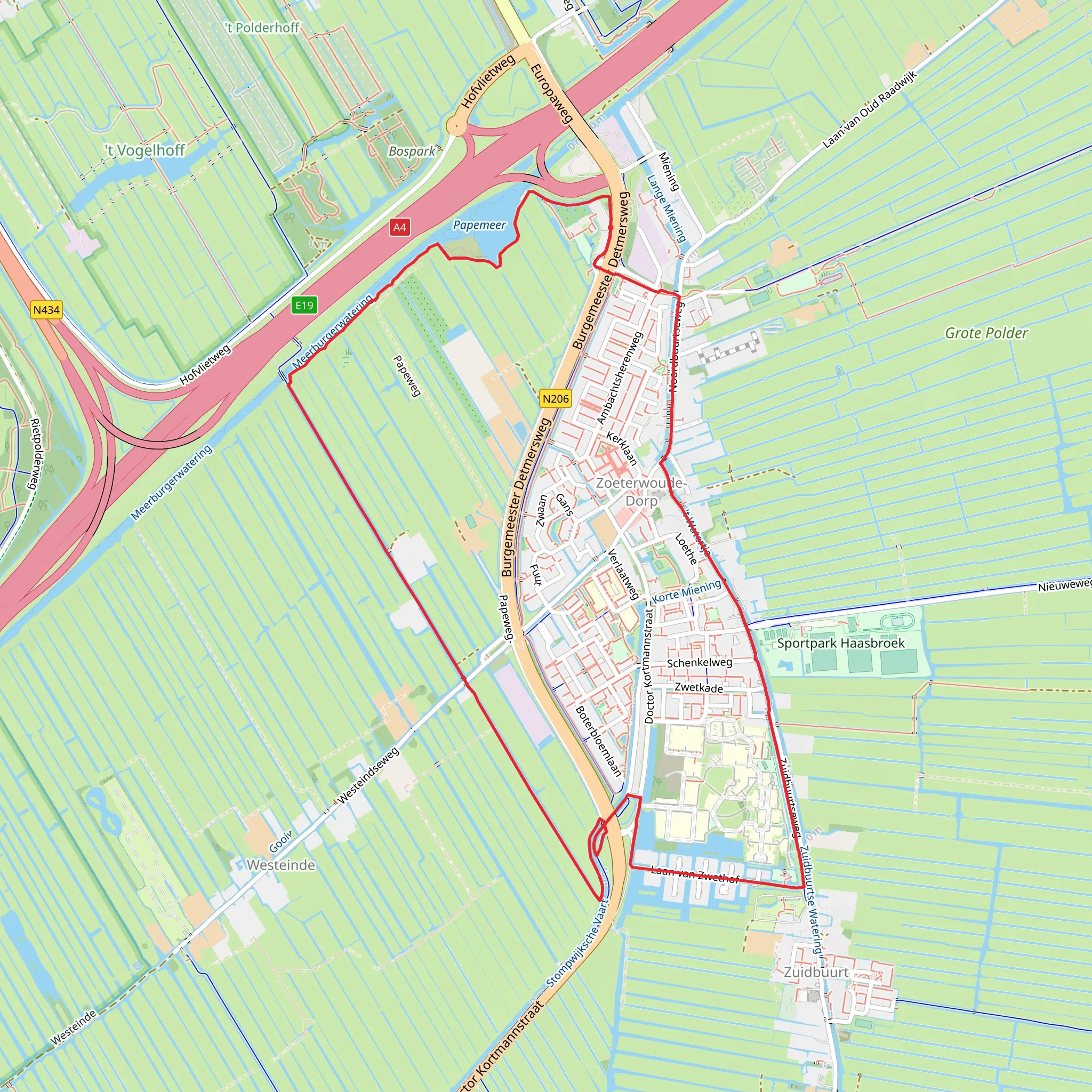 Papemeer via Boerenlandpad Balkengat mobile static map