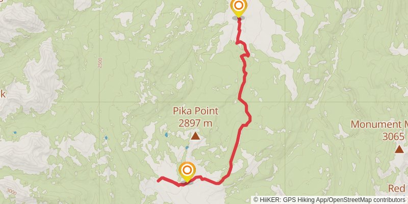 Carrot Basin Divide Trail via Oil Well Trail and Wapiti Trail stage 2 Map