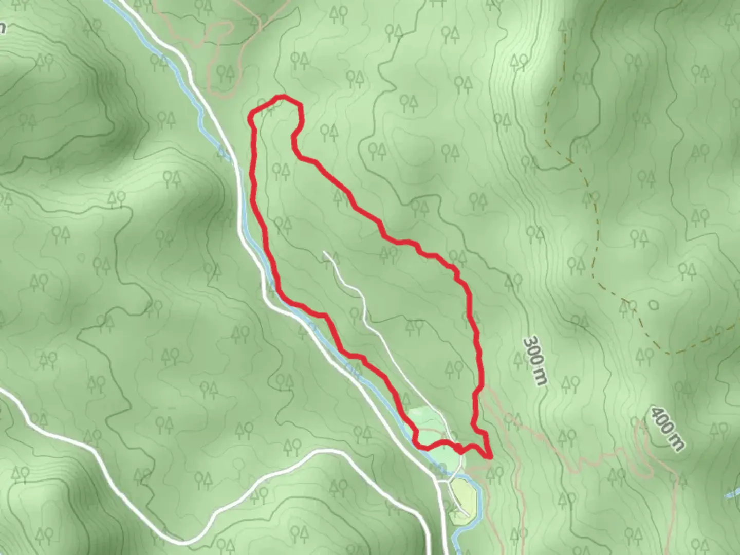 An image depicting the trail Shotgun Creek Loop Trail and its surrounding area.