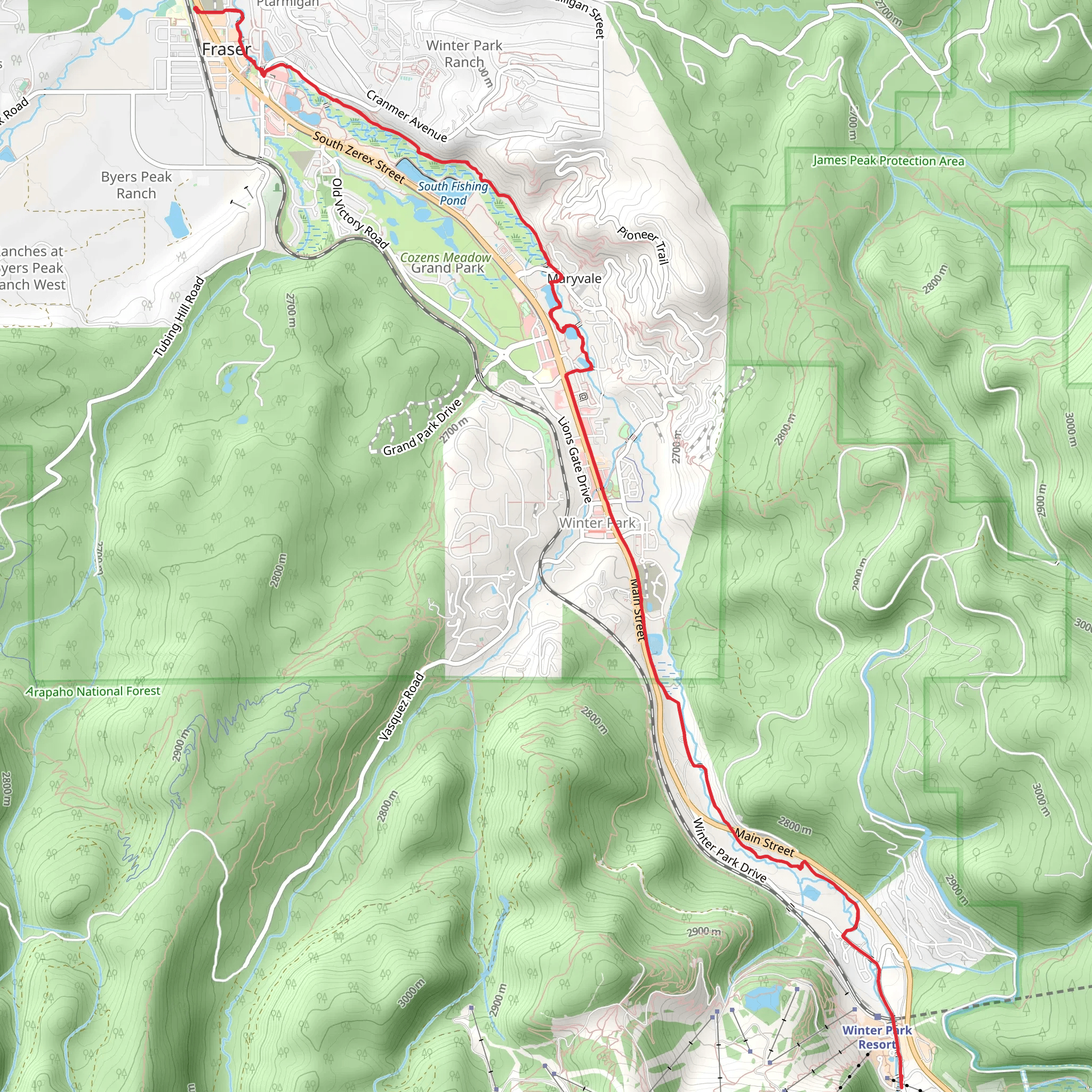 Fraser River Trail mobile static map