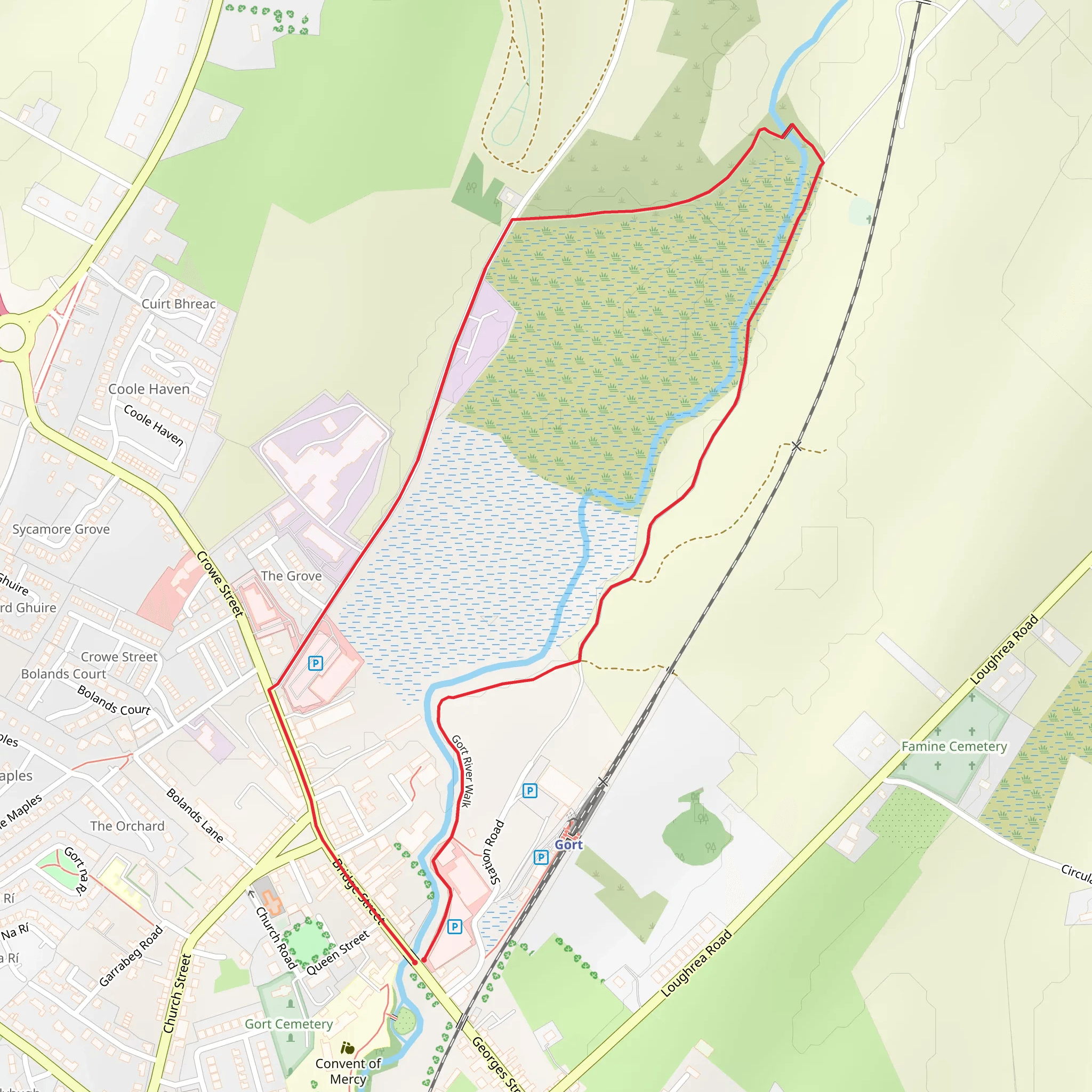 Gort River Walk mobile static map