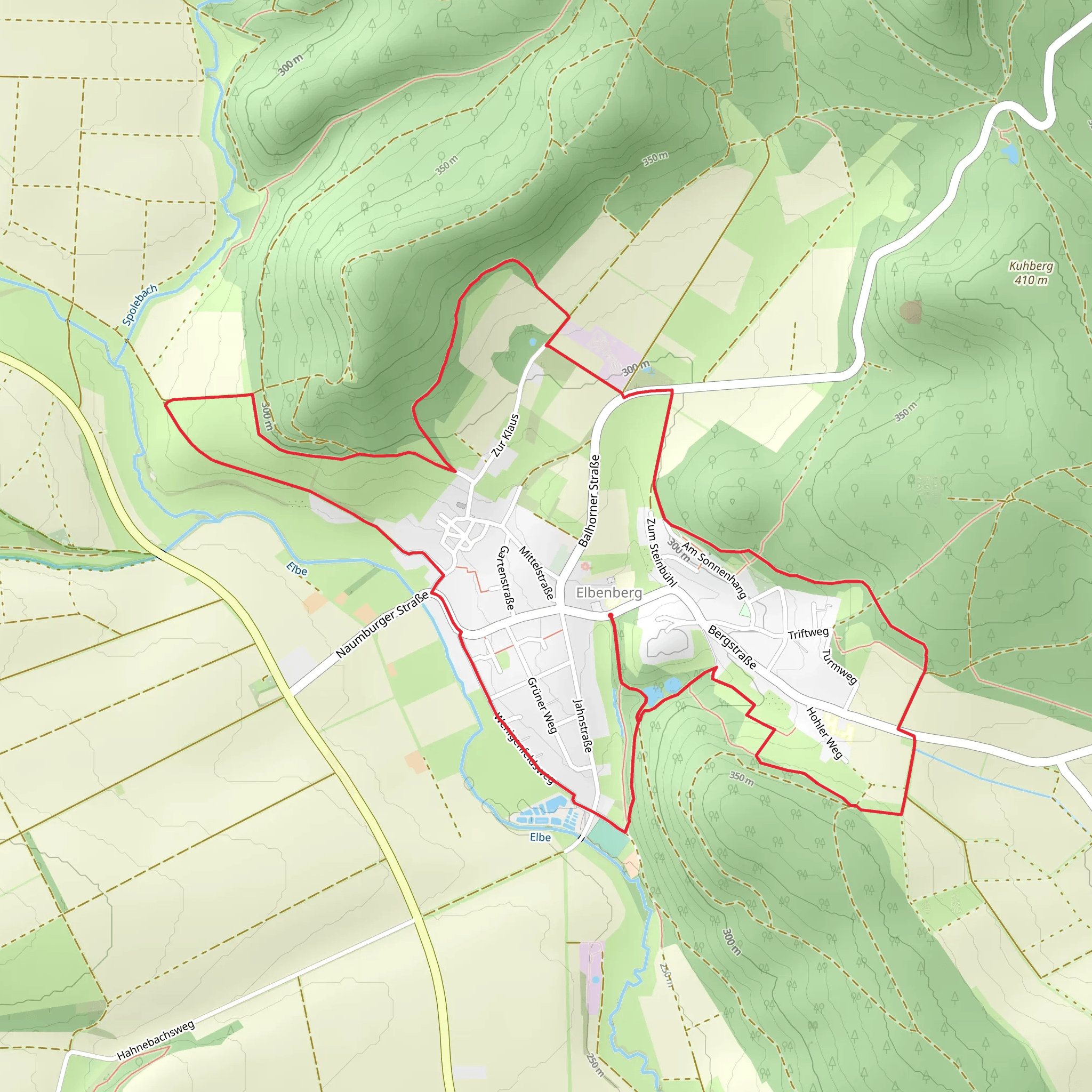Schlossteich via Naumburg Elbenberg mobile static map