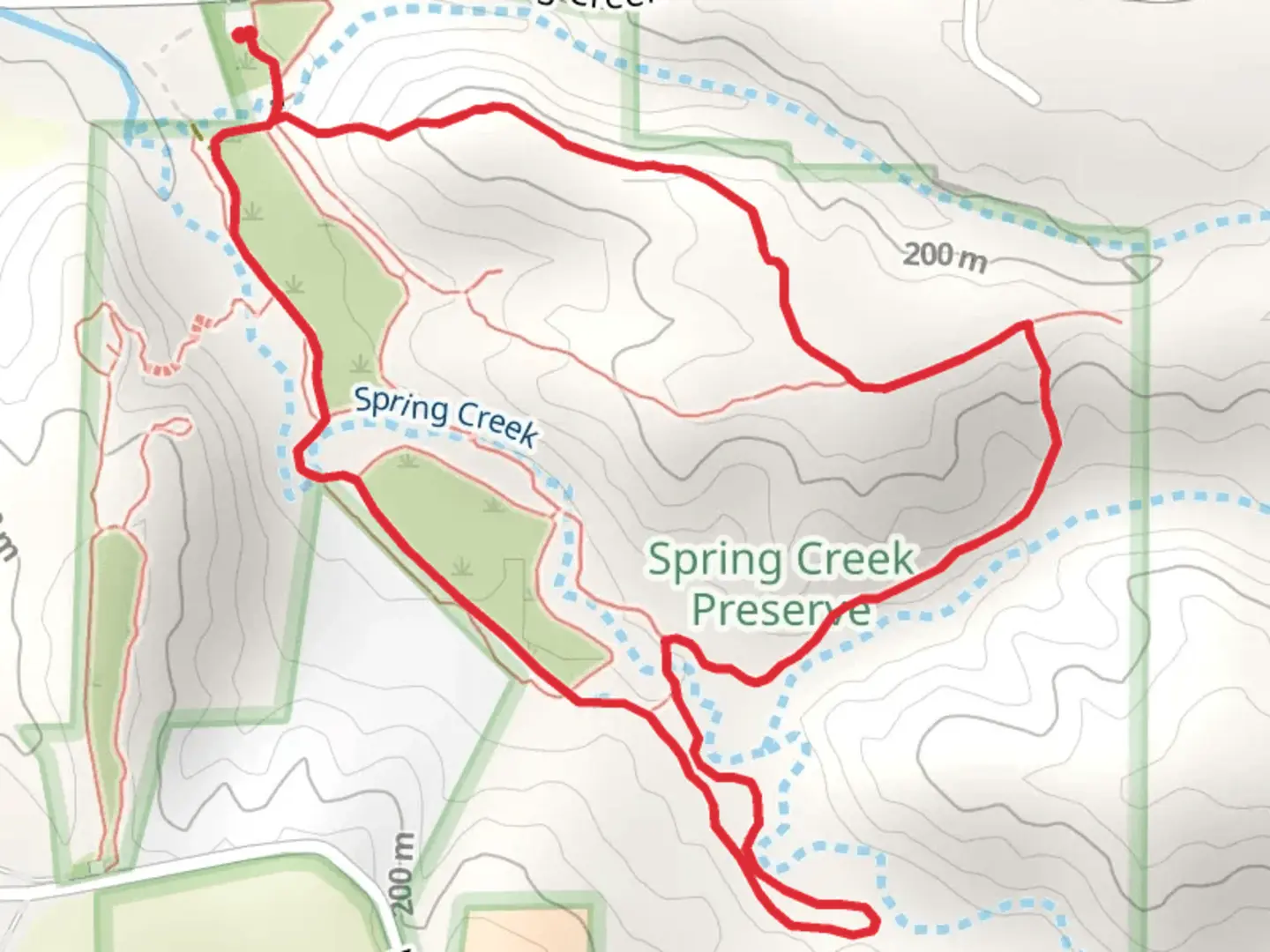 An image depicting the trail Old Fields, Woodland and North Bluff Loop Trail and its surrounding area.