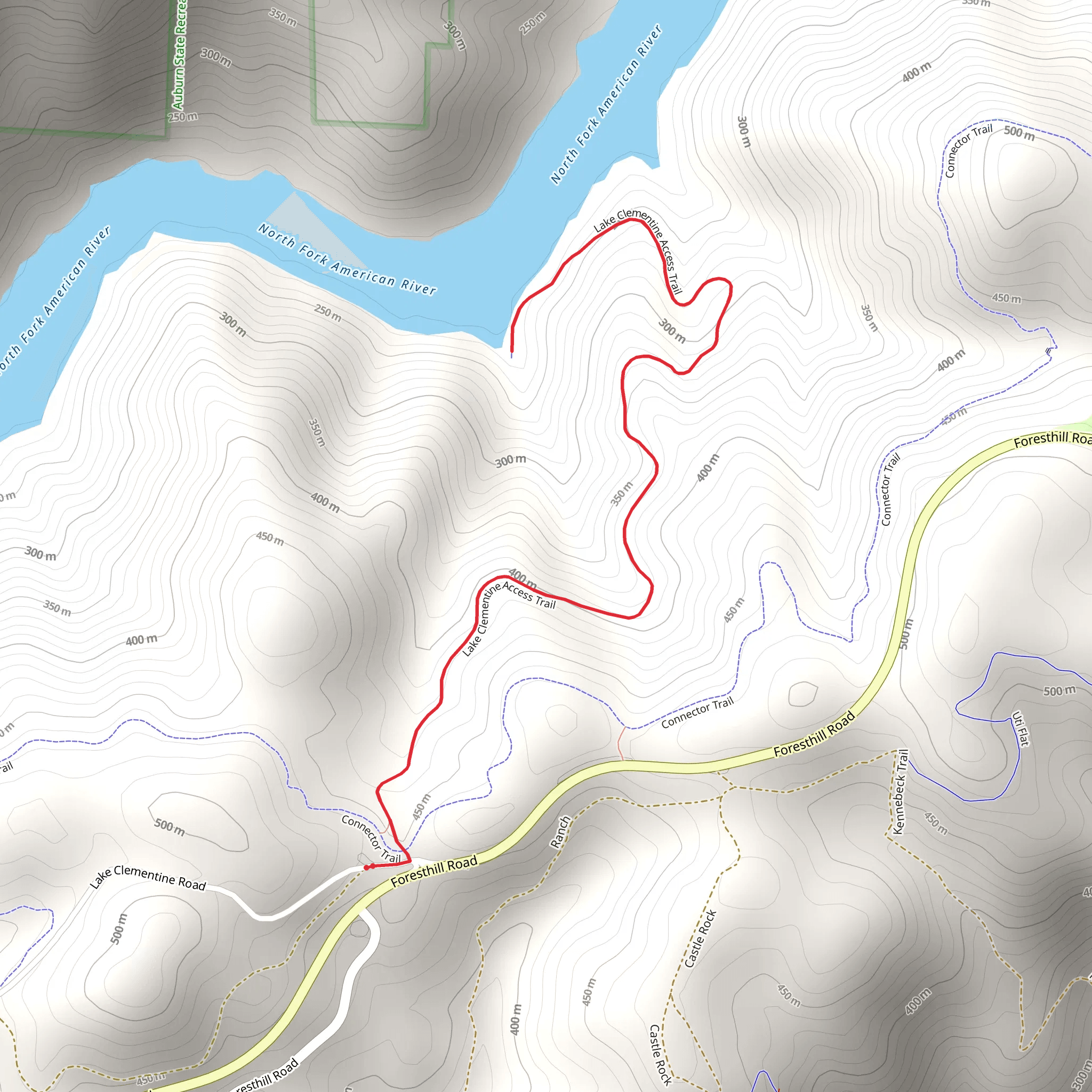 Lake Clementine Access Trail mobile static map