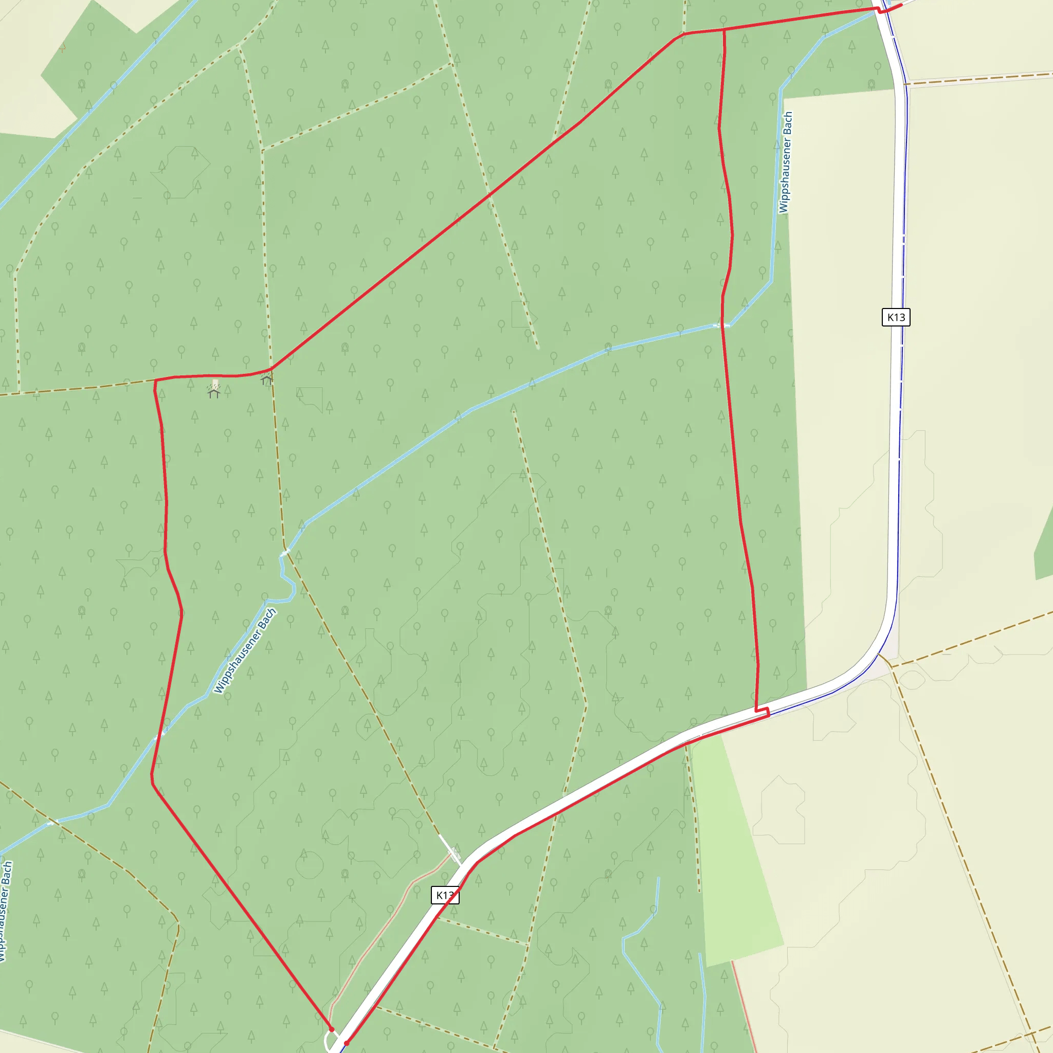 Grünes Klassenzimmer Tedensen Loop mobile static map