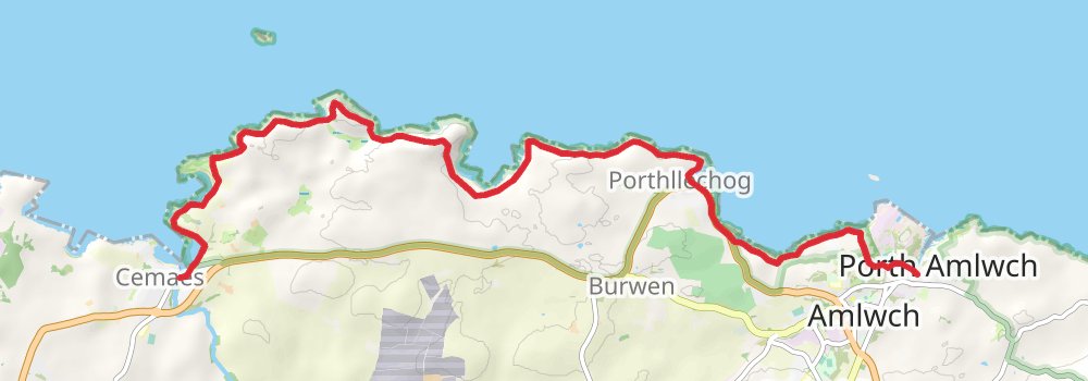 Wales Coast Path stage 10 Map