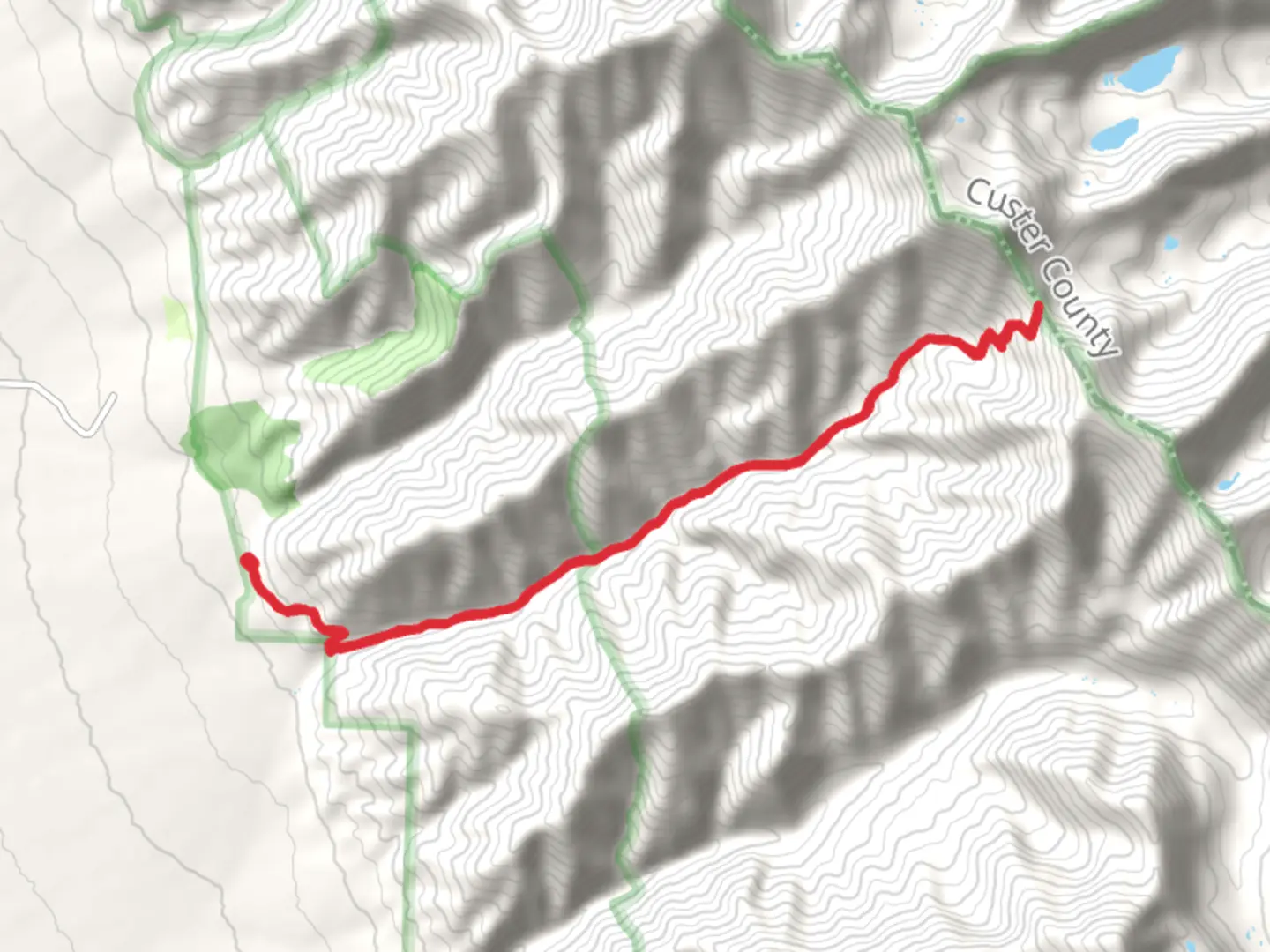 An image depicting the trail Major Creek Trail and its surrounding area.