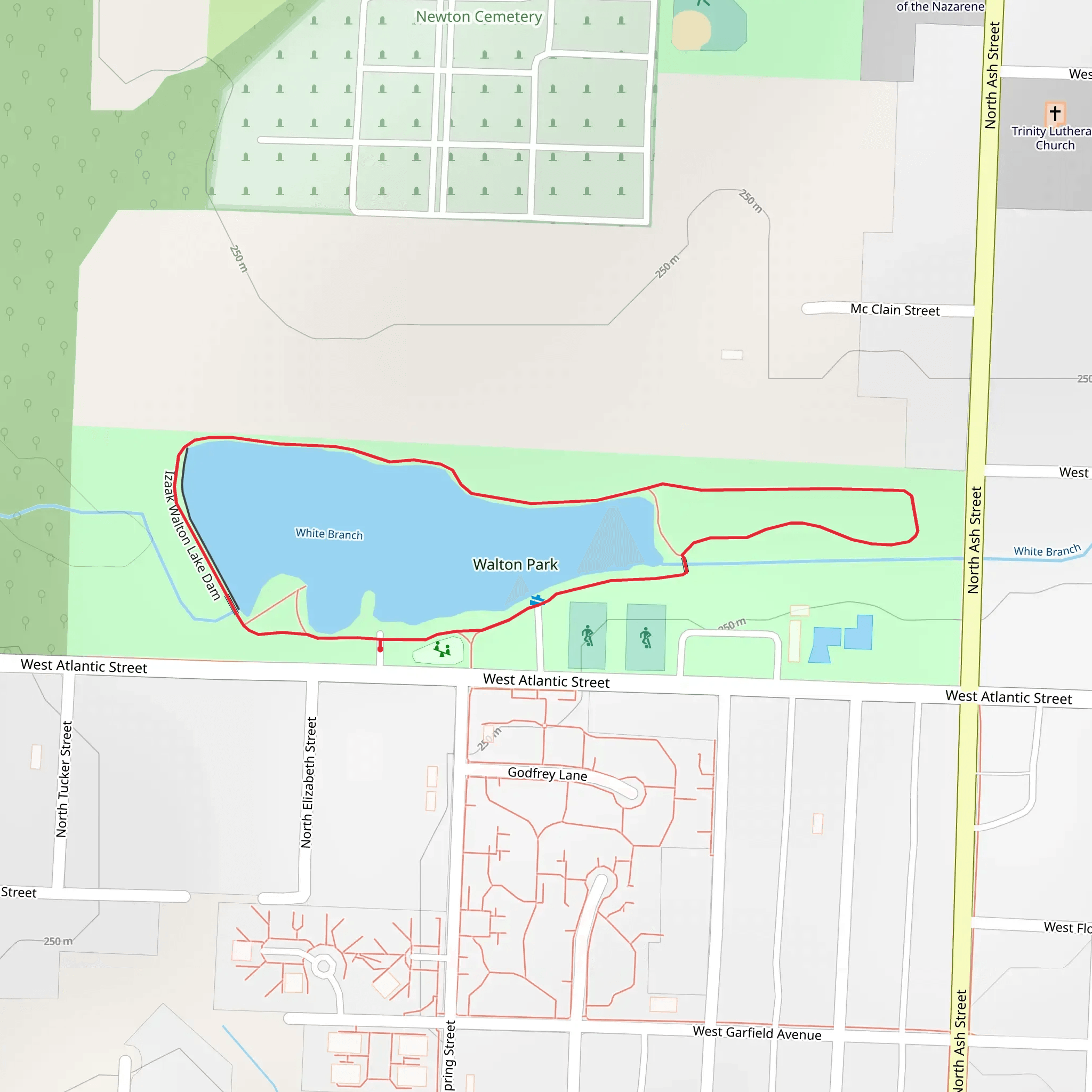 Izaak Walton Lake Loop mobile static map