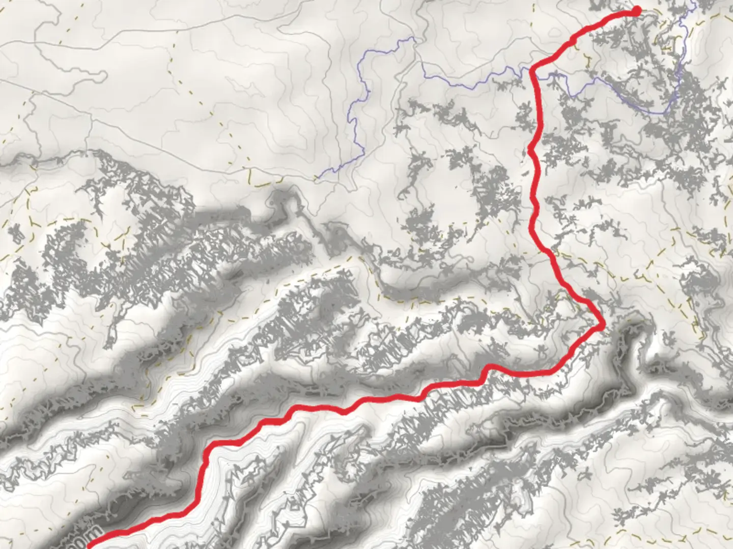 An image depicting the trail Dry Fork Bull Canyon Trail and its surrounding area.