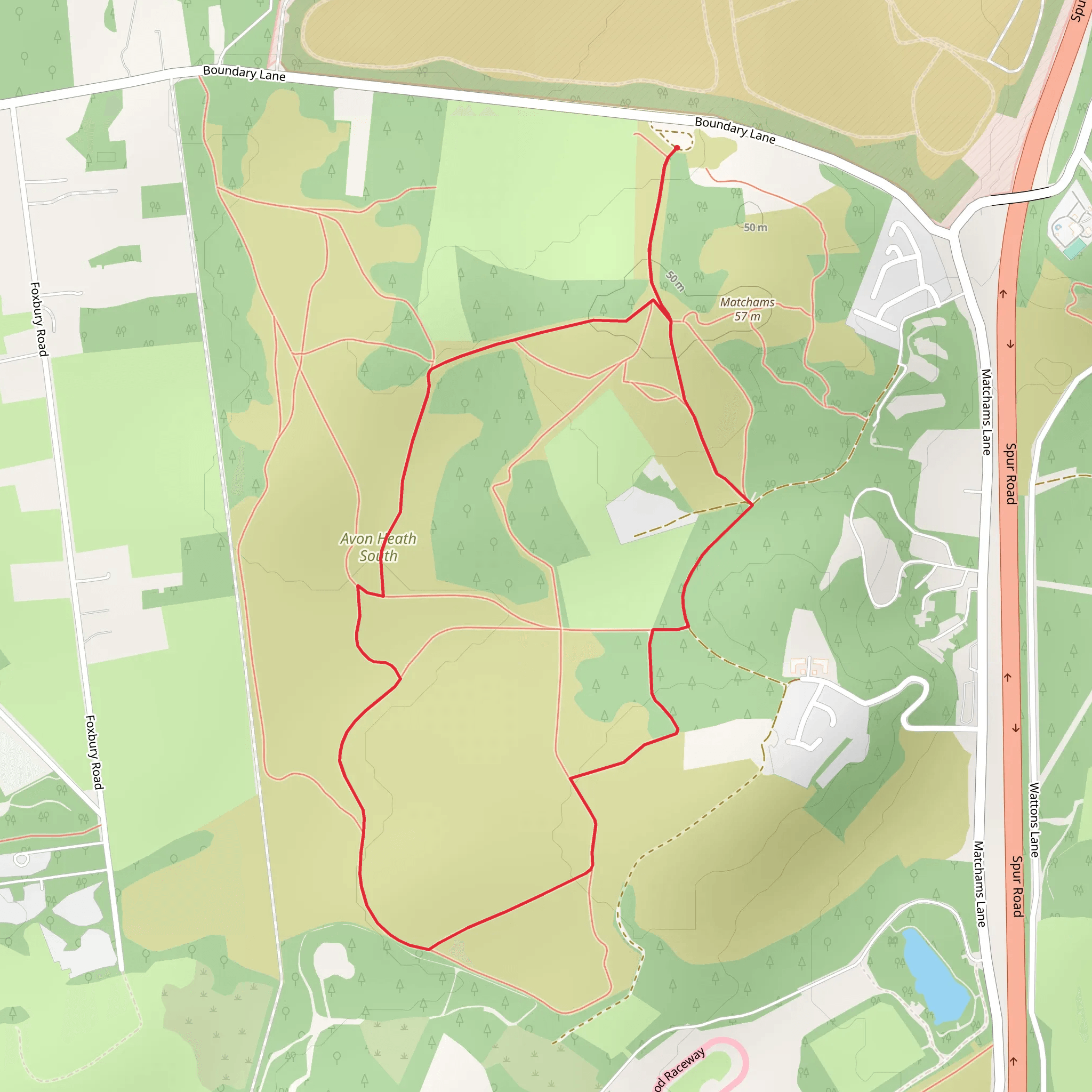 Avon Heath South Loop mobile static map