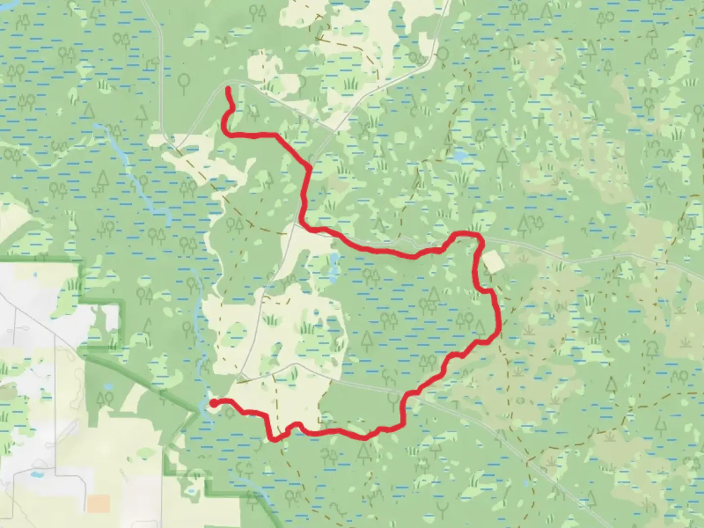 An image depicting the trail White Blazed Trail and its surrounding area.