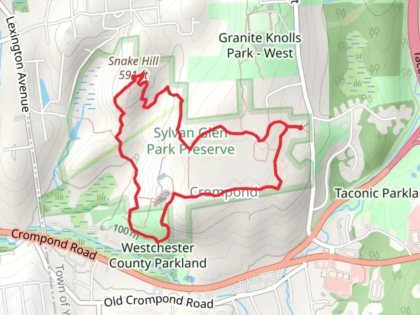 An image depicting the trail Snake Hill via View over Quarry Loop and its surrounding area.