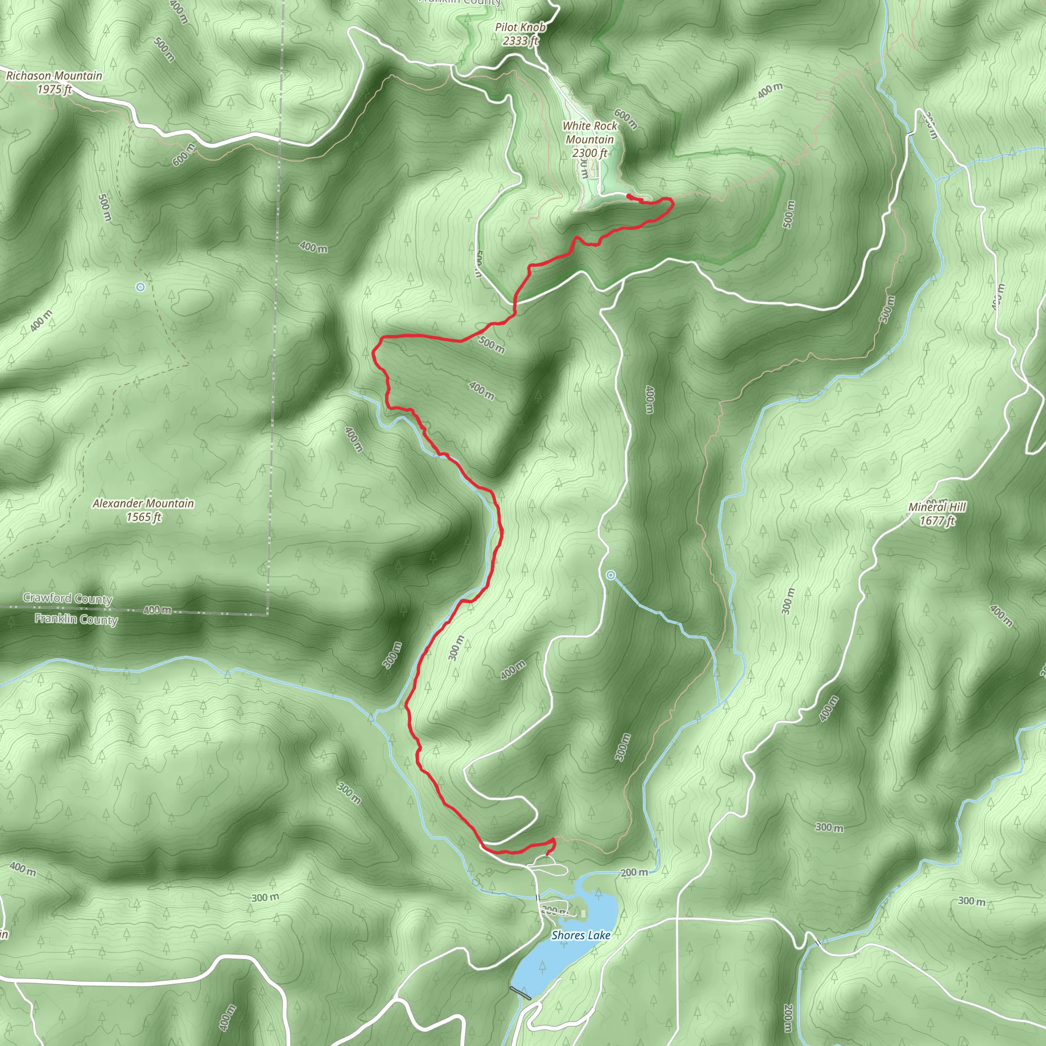 White Rock - Shores Lake mobile static map