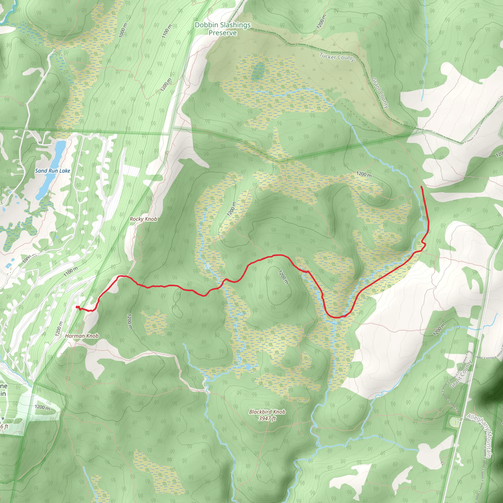 Dobbin Grade Trail via Rocky Ridge Trail mobile static map