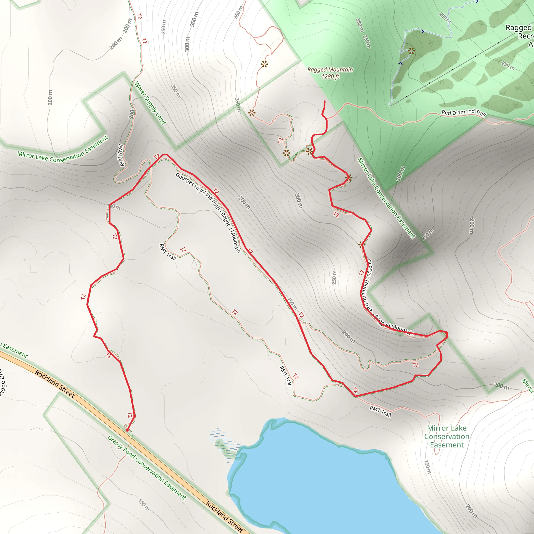 Ragged Mountain mobile static map