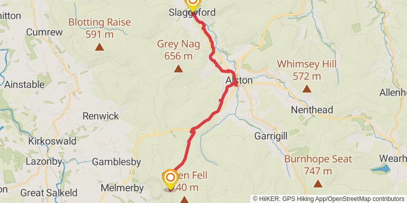 Hadrian's High Way stage 7 Map