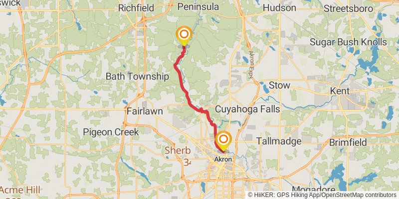 Ohio Erie Canal Towpath Trail stage 3 Map