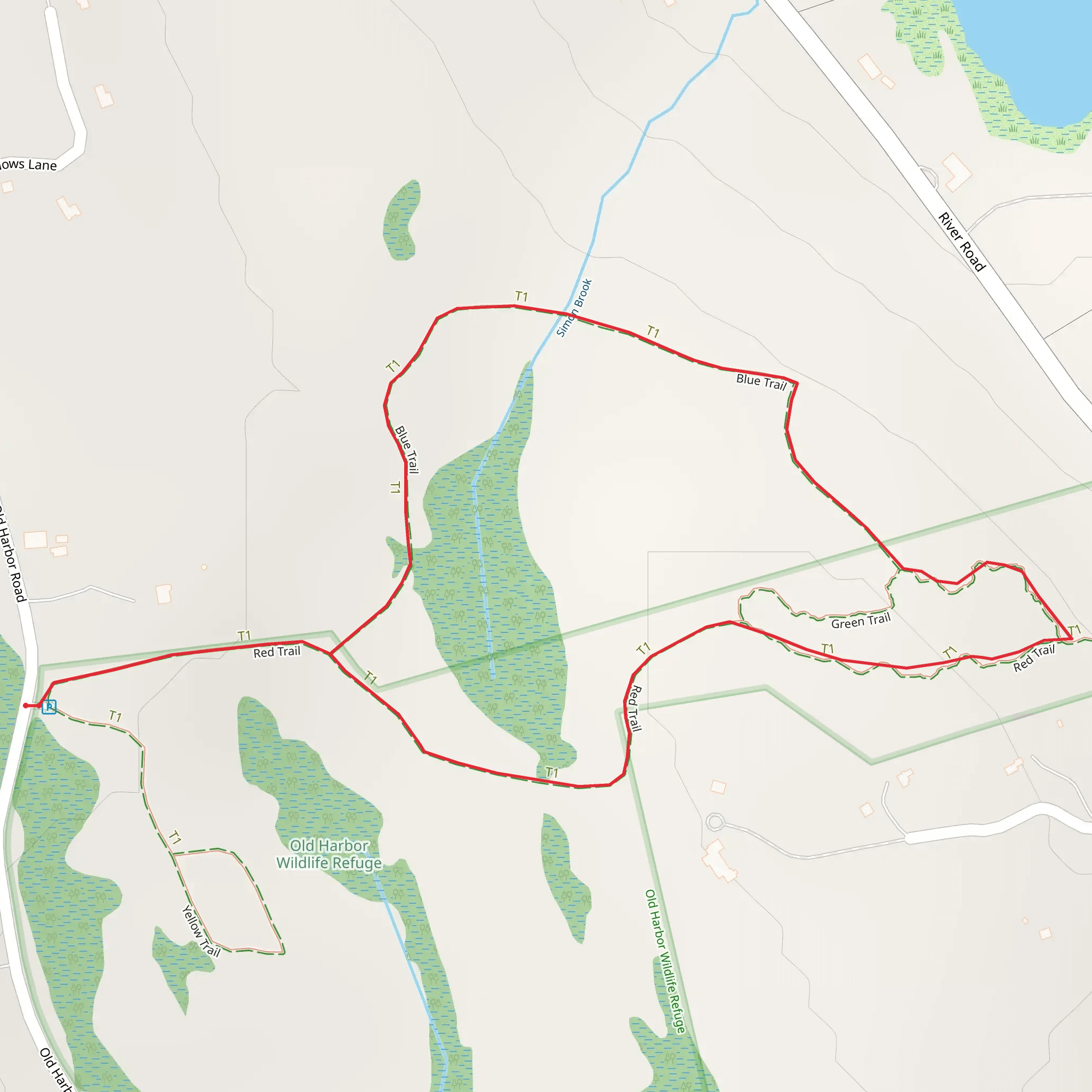 Simon Brook Loop Trail mobile static map