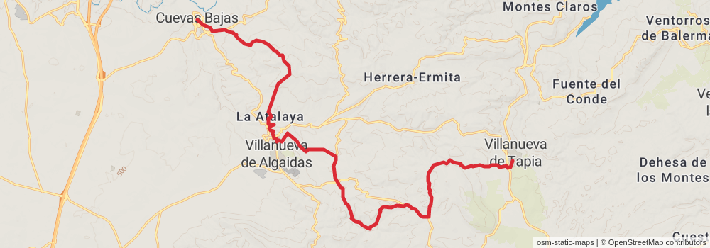 GR 249 Gran Senda de Málaga stage 16 Map