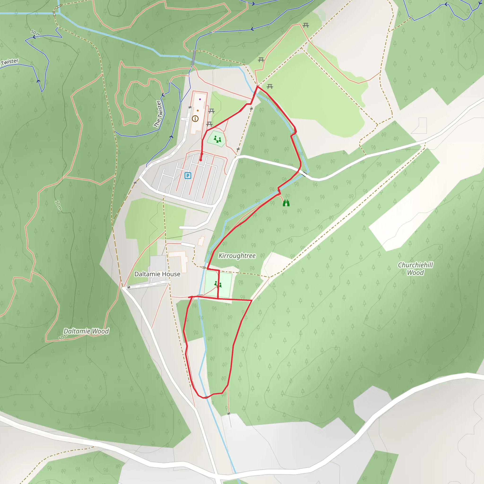 Wild Watch Trail - Kirroghtree Park mobile static map
