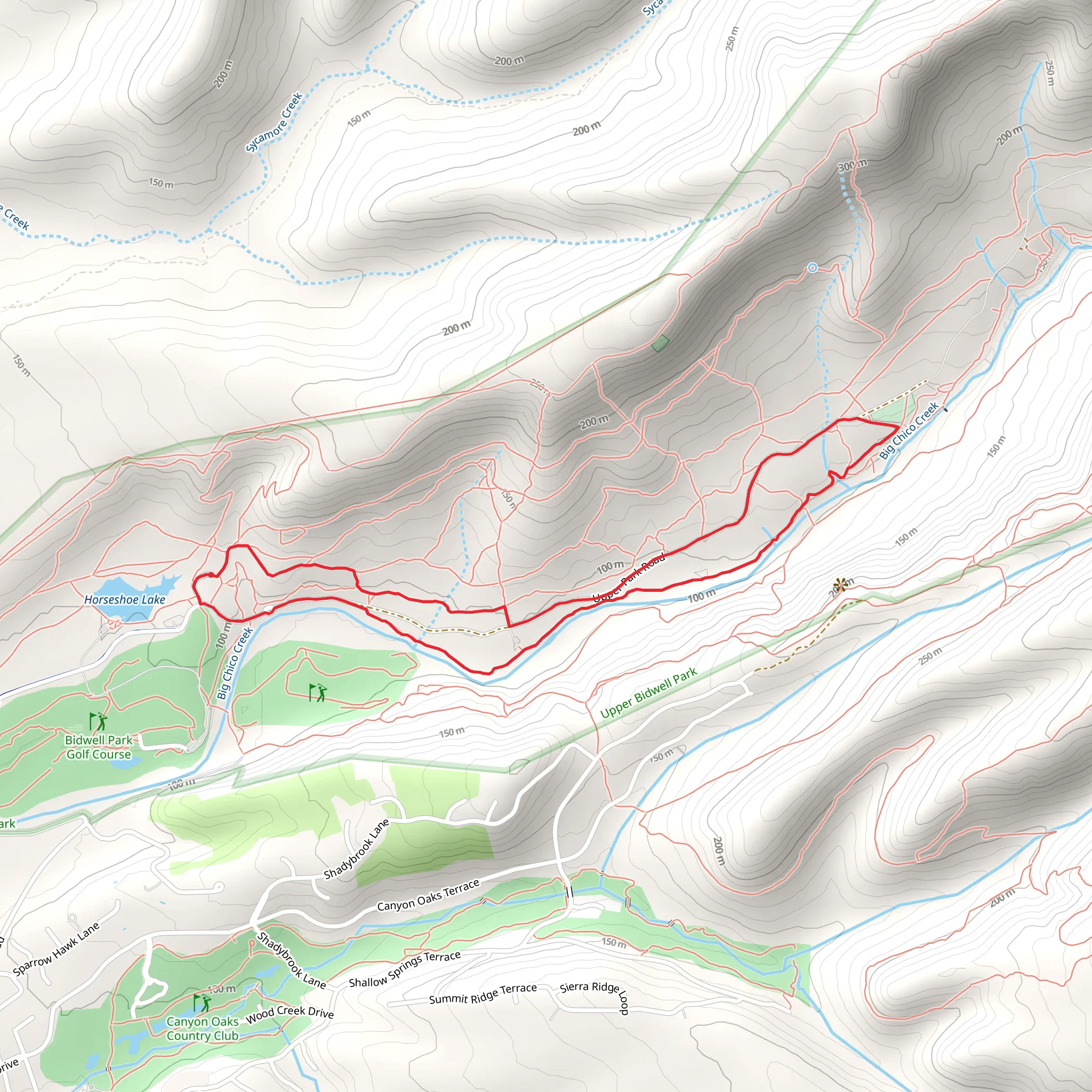 Big Chico Creek Loop - Yahi Trail mobile static map